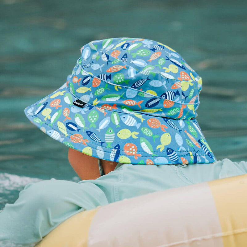 Kids Classic Swim Bucket Beach Hat - Pisces