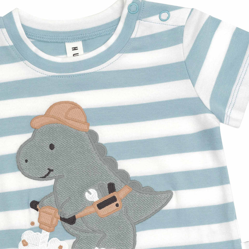 Construction Dino Stripe T-Shirt