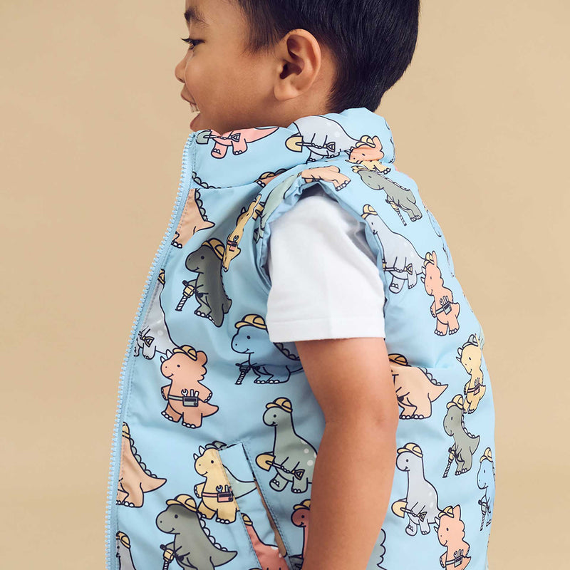 Construction Dinos Reversible Vest