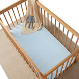 Snuggle Hunny Fitted Cot Sheet - Baby Blue