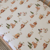 Snuggle Hunny Fitted Cot Sheet - Bears