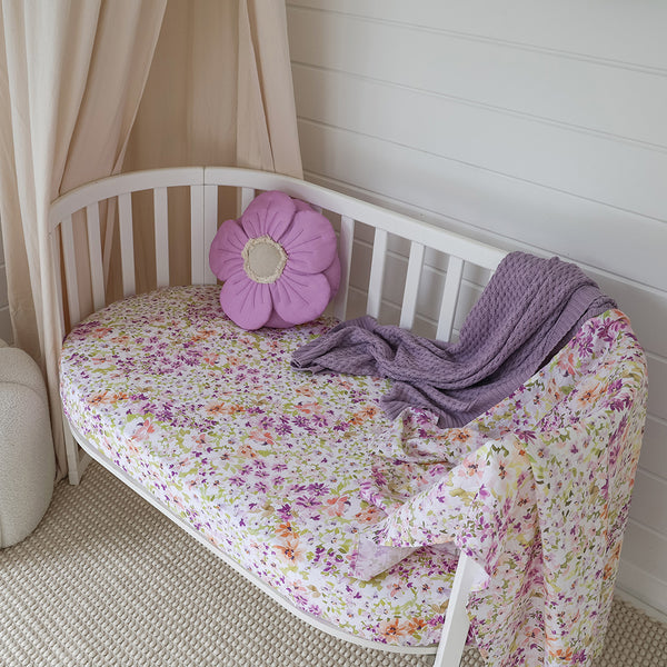Snuggle Hunny Fitted Cot Sheet - Isla