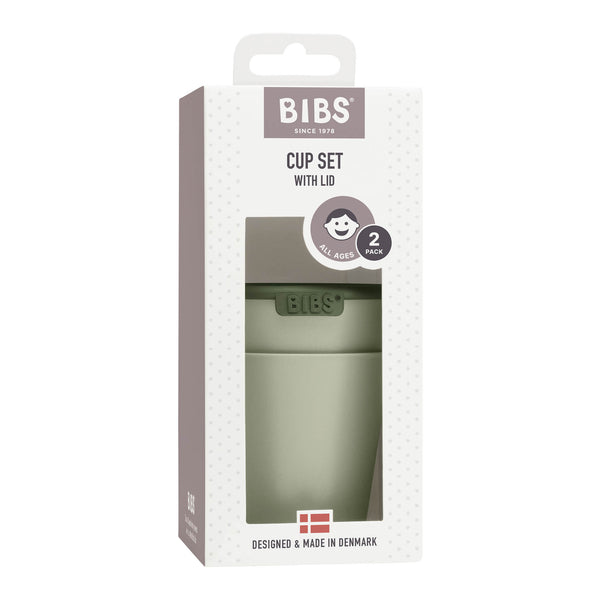 BIBS Cup Set with lid - Sage