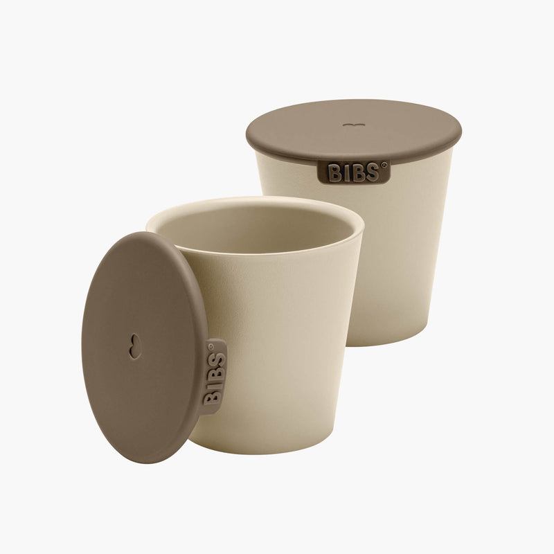 BIBS Cup Set with lid - Vanilla