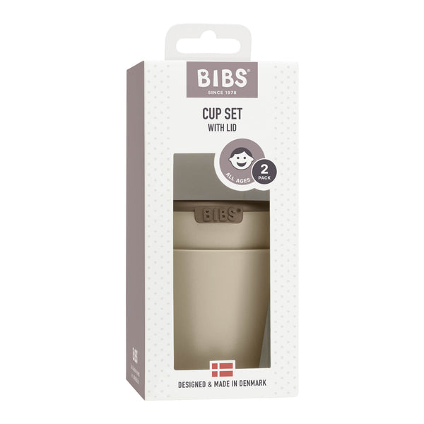 BIBS Cup Set with lid - Vanilla