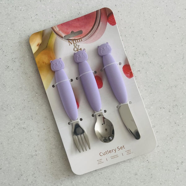 Mini & Me Cutlery Set - Lilac