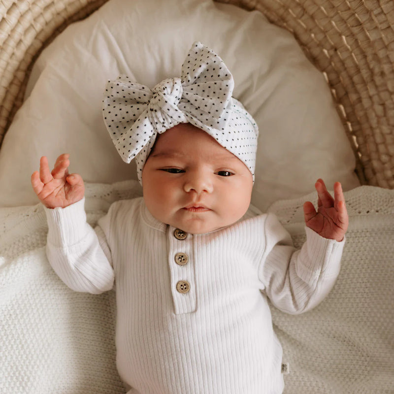 Darling Bow Headband - White