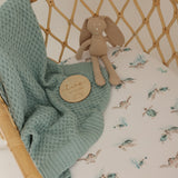 Snuggle Hunny Diamond Knit Baby Blanket - Sage