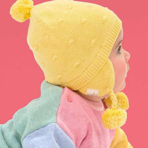 Toshi Organic Earmuff Beanie - Popcorn | Banana