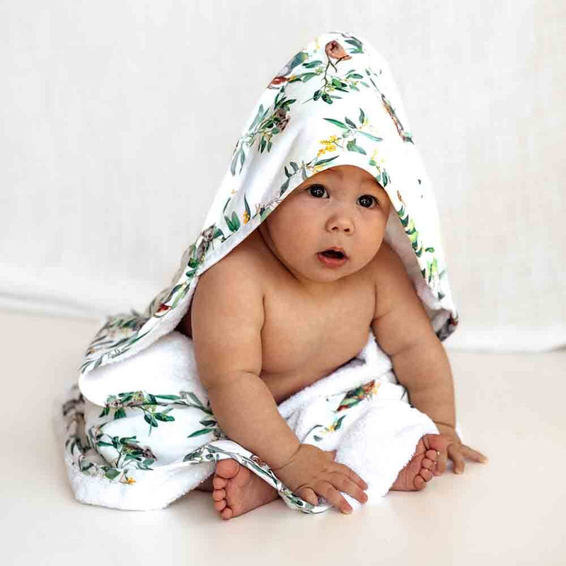 Organic Hooded Baby Towel - Eucalypt