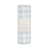 Jersey Swaddle - Gingham Blue