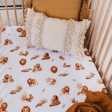 Snuggle Hunny Fitted Cot Sheet - Lion