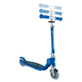 Globber FLOW FOLDABLE JUNIOR with Lights - Navy Blue/Sky Blue