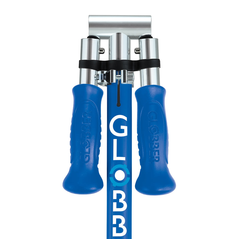 Globber FLOW FOLDABLE JUNIOR with Lights - Navy Blue/Sky Blue