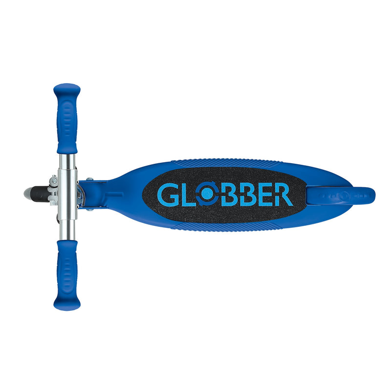 Globber FLOW FOLDABLE JUNIOR with Lights - Navy Blue/Sky Blue