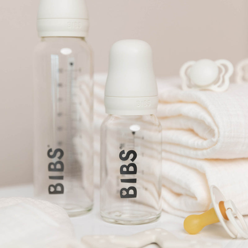 BIBS 110ml Glass Bottle Set - Ivory