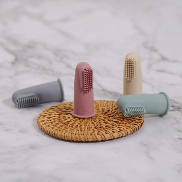 Haakaa Silicone Finger Toothbrush - 2pk | Blush