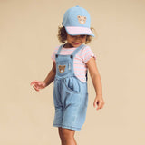 Huxbear Knit Denim Short Overalls