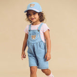 Huxbear Knit Denim Short Overalls