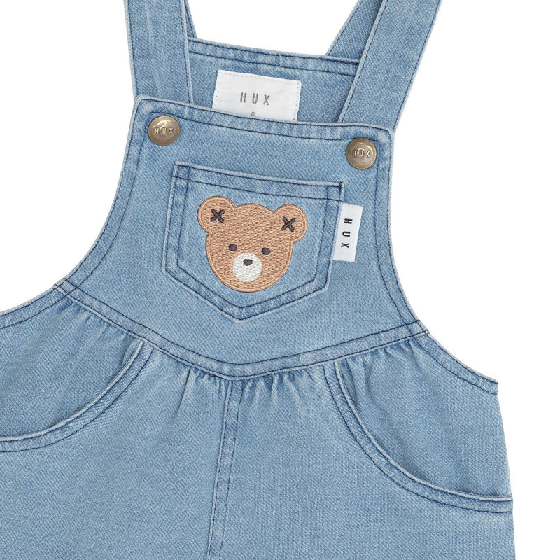 Huxbear Knit Denim Short Overalls