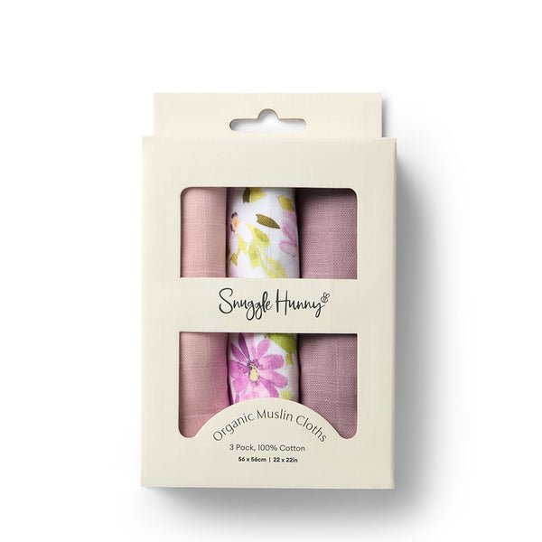 Small Organic Muslin Cloths 3 Pack - Isla/Dusk/Fairytale