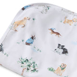 Snuggle Hunny Baby Jersey Wrap & Beanie Set - Dog Park