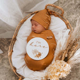 Snuggle Hunny Baby Jersey Wrap & Beanie Set - Roar