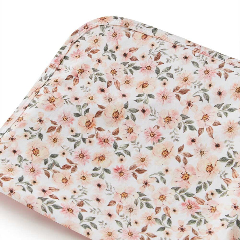 Snuggle Hunny Baby Jersey Wrap & Topknot Set - Spring Floral