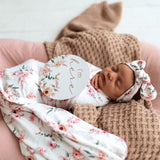 Snuggle Hunny Baby Jersey Wrap & Topknot Set - Camille