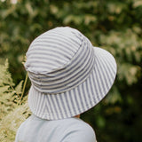 Kids Classic Bucket Sun Hat - Grey Stripe