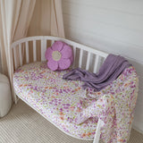 Snuggle Hunny Diamond Knit Baby Blanket - Lavender