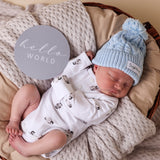 Organic Knit Beanie - Baby Blue