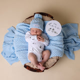 Organic Knit Beanie - Baby Blue