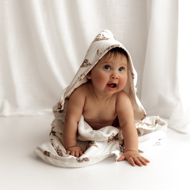 Organic Hooded Baby Towel - Koala