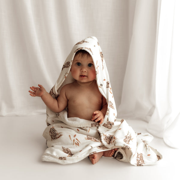 Organic Hooded Baby Towel - Koala