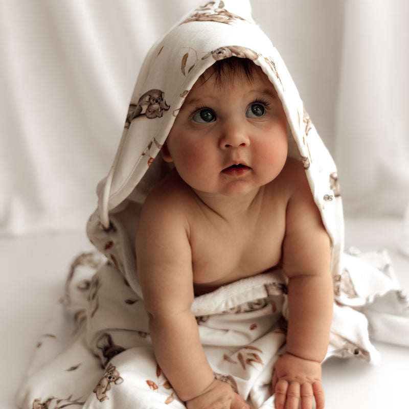 Organic Hooded Baby Towel - Koala