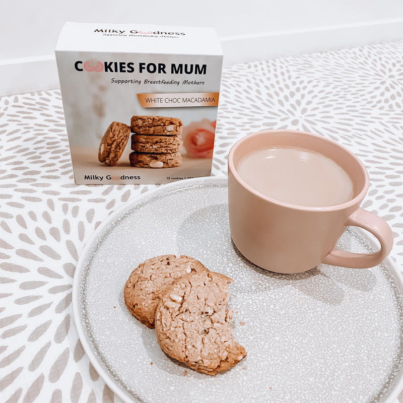 White Choc Chip & Macadamia Lactation Cookies