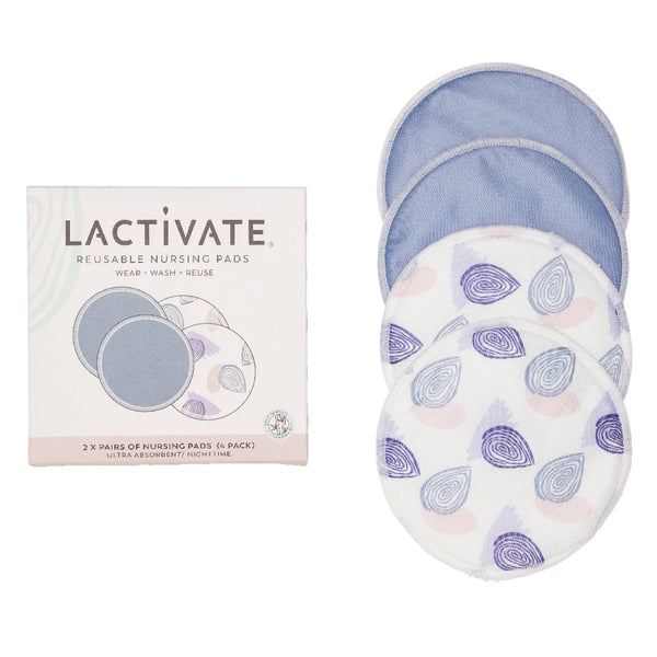 Lactivate Reusable Night Nursing Pads - 4pk