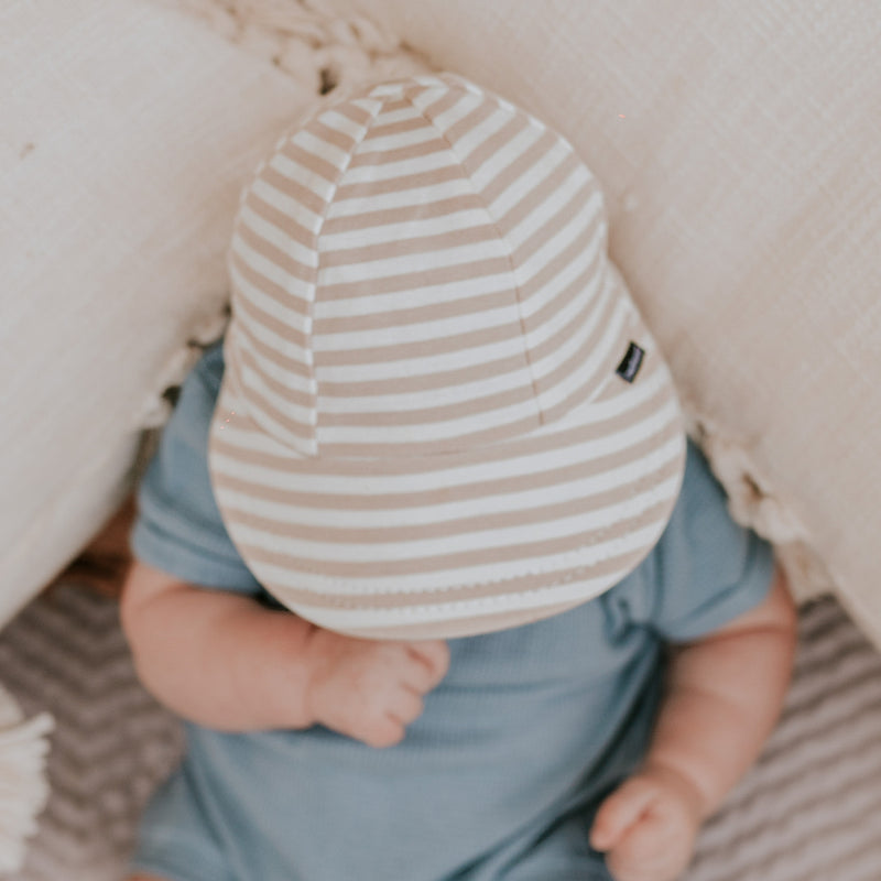 Legionnaire Flap Sun Hat - Natural Stripe