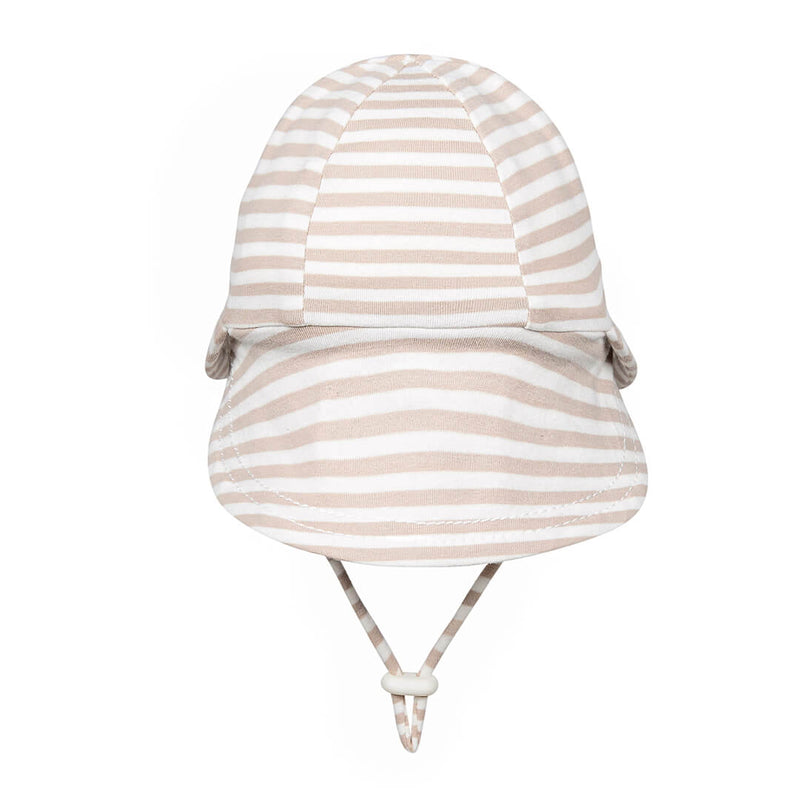 Legionnaire Flap Sun Hat - Natural Stripe