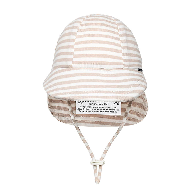 Legionnaire Flap Sun Hat - Natural Stripe