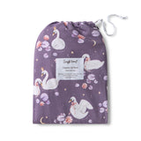 Snuggle Hunny Fitted Cot Sheet - Midnight Swan