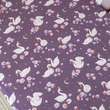 Snuggle Hunny Fitted Cot Sheet - Midnight Swan