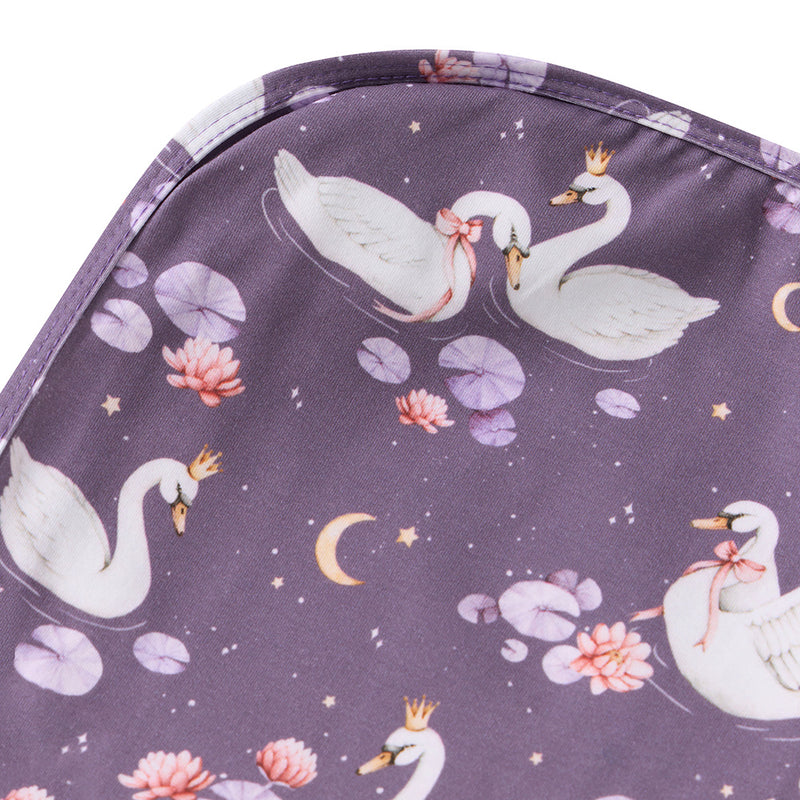 Snuggle Hunny Baby Jersey Wrap & Topknot Set -  Midnight Swan