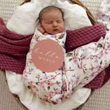 Organic Muslin Wrap - Cherry Blossom