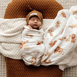 Large Organic Muslin Wraps 3 Pack - Lion/Bronze/Milk