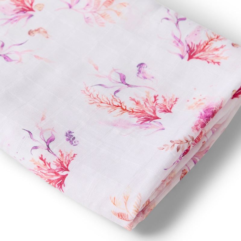 Organic Muslin Wrap - Coral