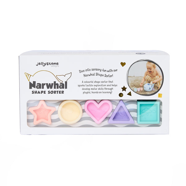 Narwhal Shape Sorter - Pastel