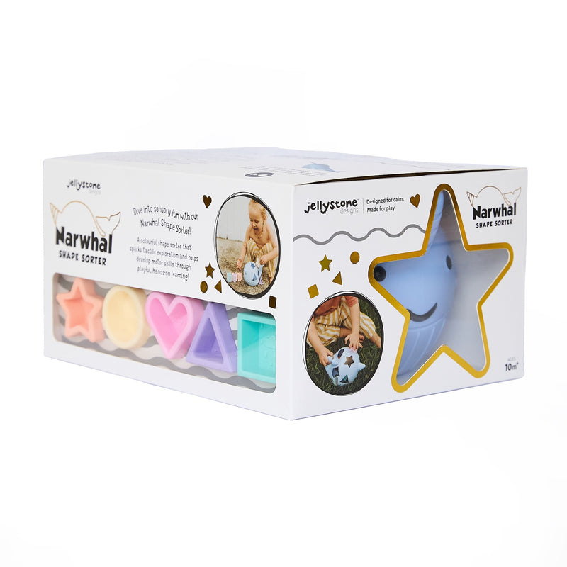 Narwhal Shape Sorter - Pastel