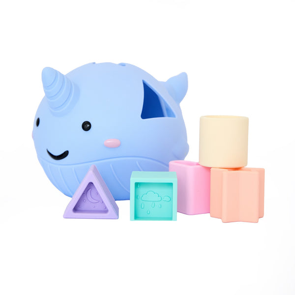 Narwhal Shape Sorter - Pastel
